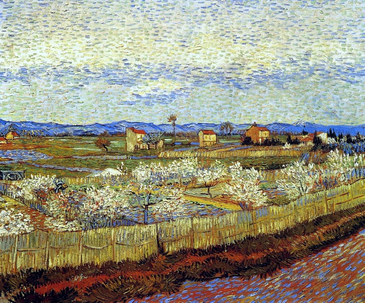 Pfirsich Bäume in der Blüte Vincent van Gogh Ölgemälde